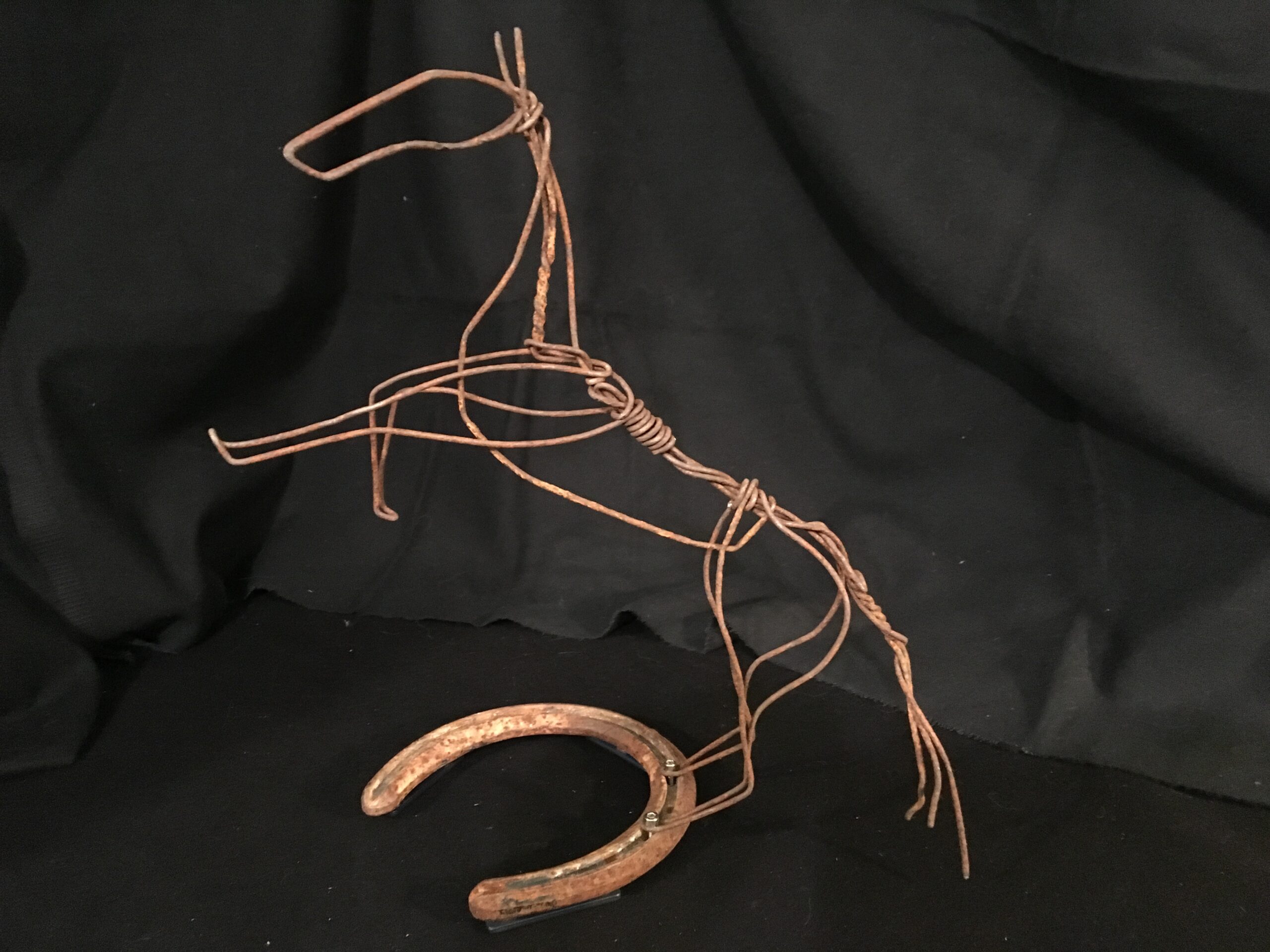 One Wire Sculptures Raring Horse